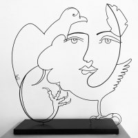 l'aigle-noir-1-sculpture-lor-laure-simoneau-aigle-noir-paris-artiste-sculpteur-portrait-femme-picasso-dessin-wire-fil-de-fer-inspiration