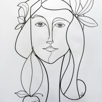Eve-1-sculpture-wiresculpture-laure-simoneau-fil-de-fer-lor-femme-pomme-dieu-art-artiste-creation-6-jour-portrait-wire-commande-picasso-inspiration-honfleur-paris-sculpteur-fildeferiste