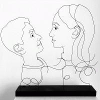 portugal-fraterie-commande-portrait-sculpture-fil-de-fer-wire-atelier-lor-laure-simoneau-paris-artiste-sculpteur-enfants-frere-soeur